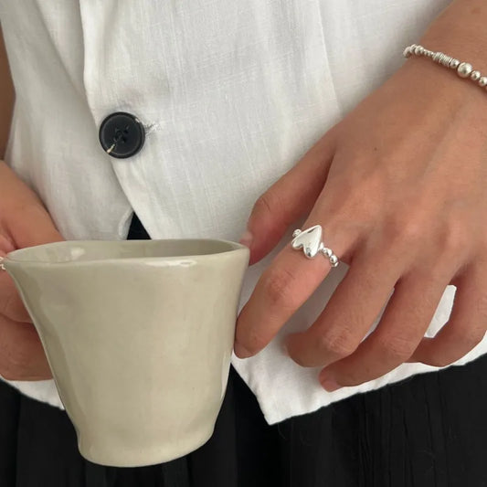 Anillo Corazón de Plata