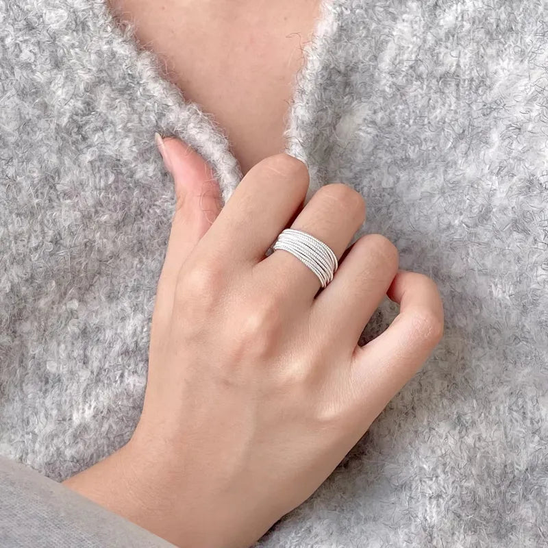 Anillo Líneas de Plata