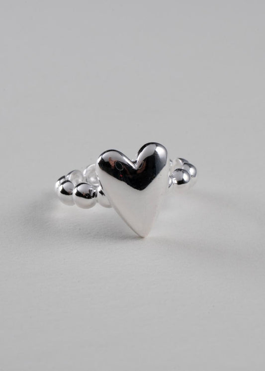 Anillo Corazón de Plata