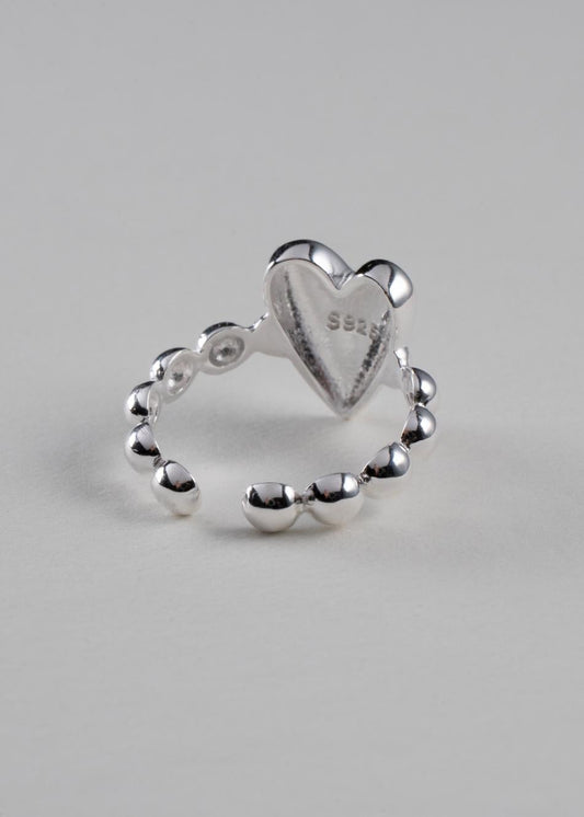 Anillo Corazón de Plata