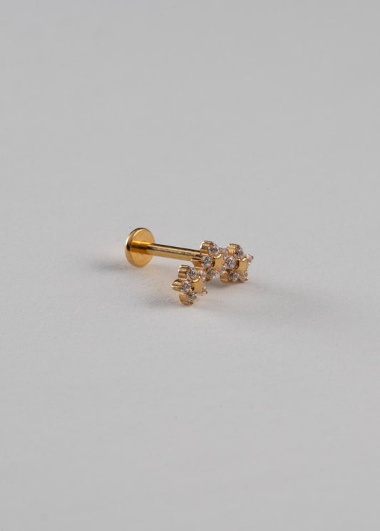 Stud Triple Flor con Zr