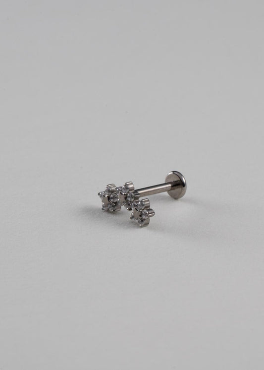 Stud Triple Flor con Zr