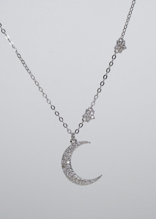Collar Media Luna Brillante