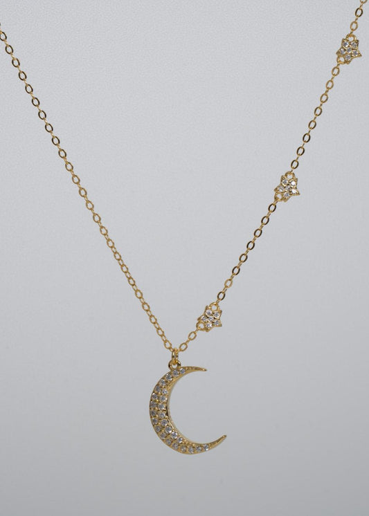 Collar Media Luna Brillante