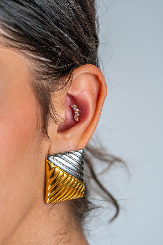 Aretes Geometricos Bicolor