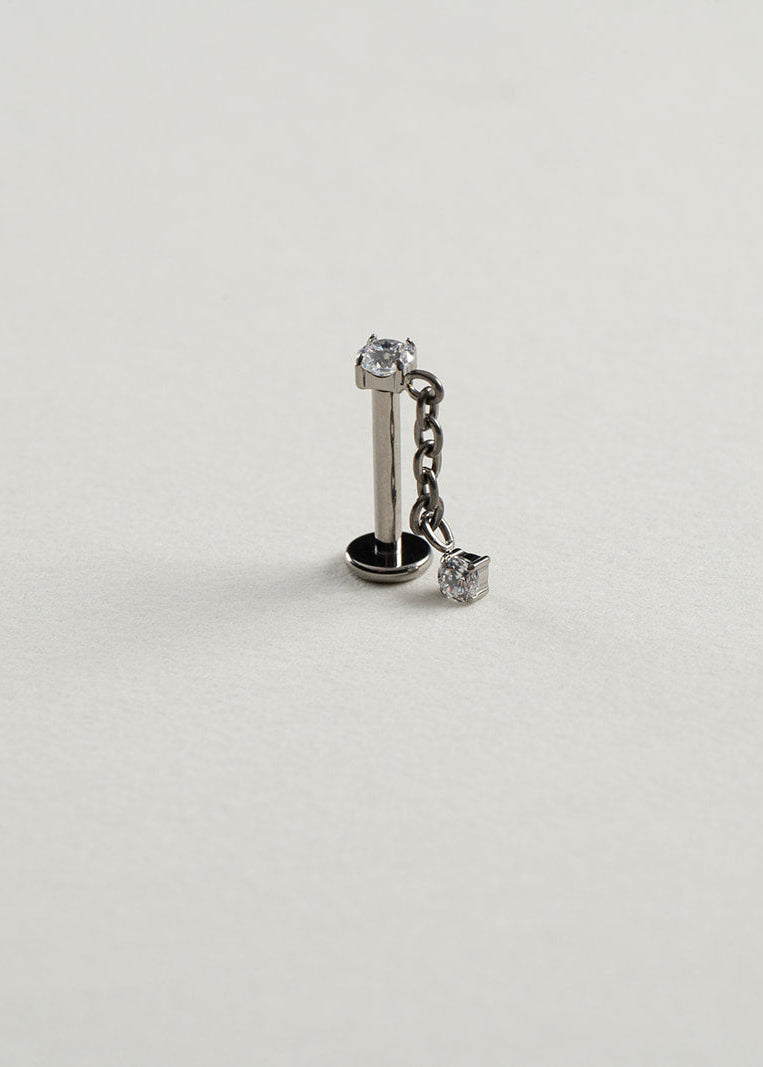 Stud Cadena de Cristal Duo