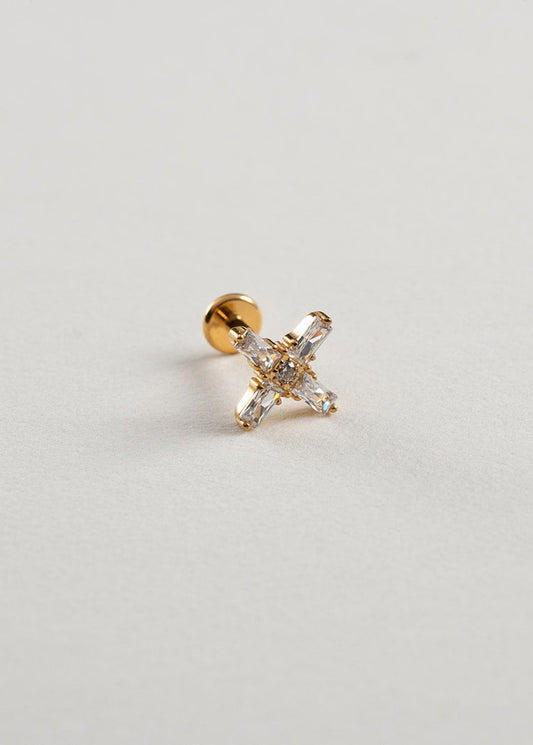 Stud Cruz de Cristales