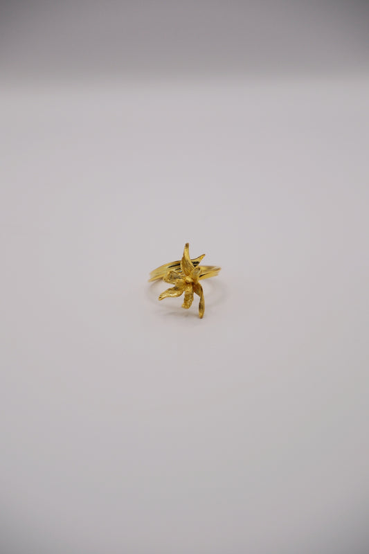Anillo Flor Esculpida