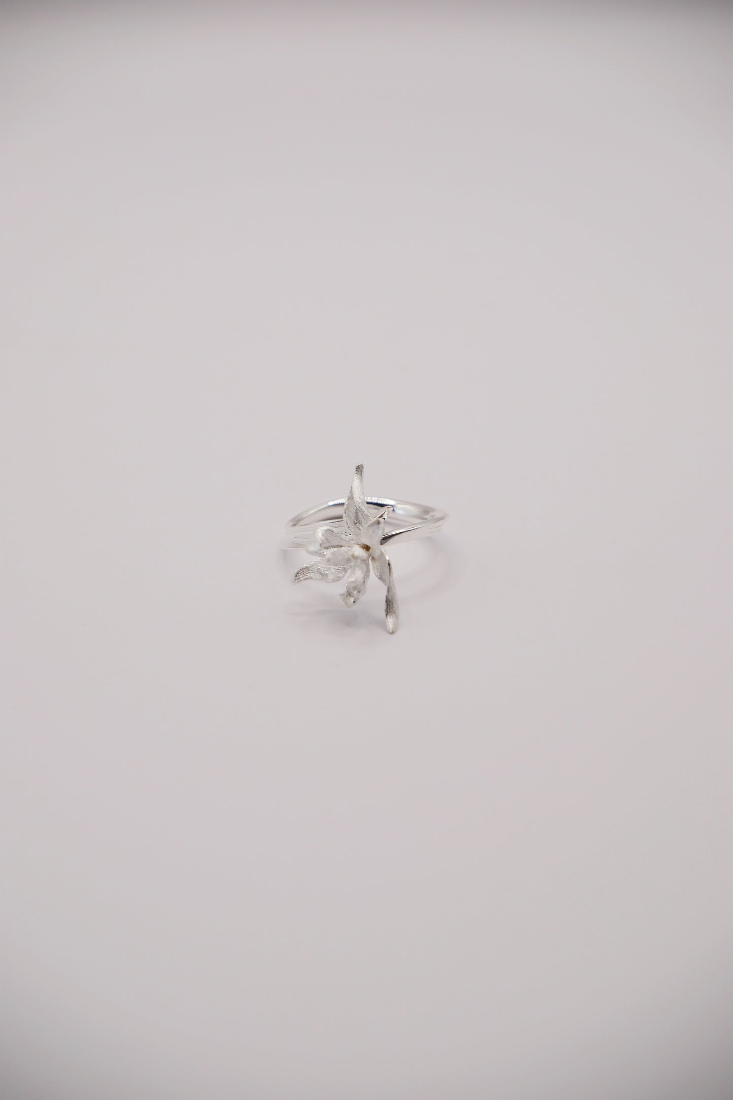 Anillo Flor Esculpida Plata