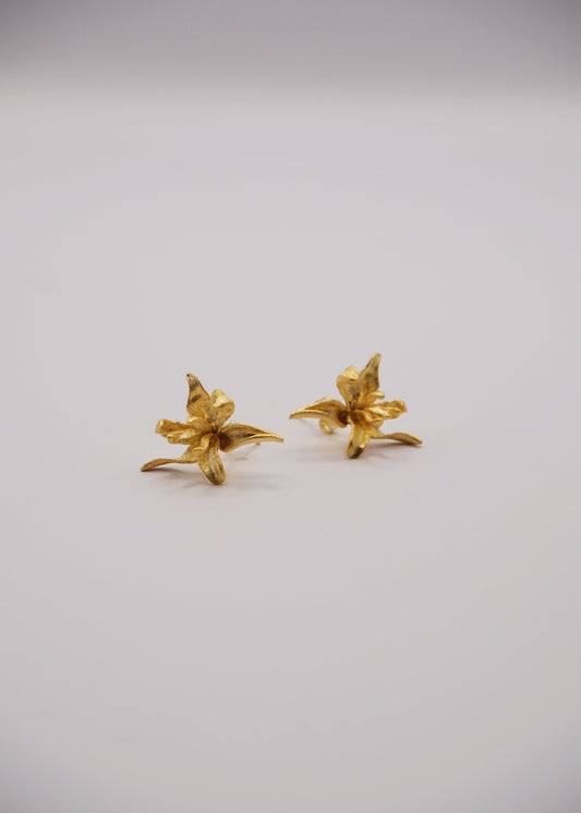 Aretes Flor Dorada