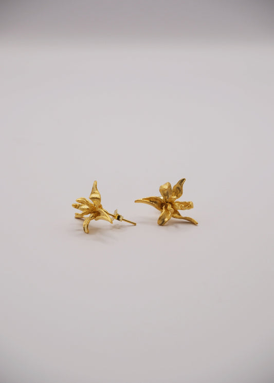 Aretes Flor Dorada