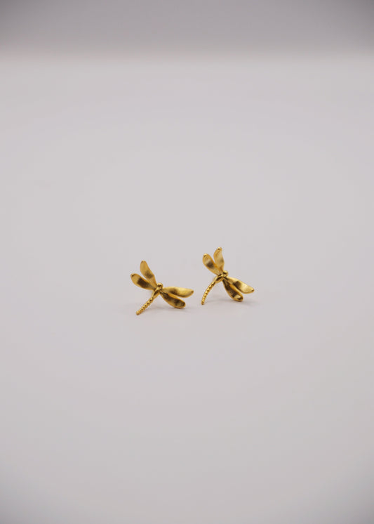 Aretes Libélula Dorada