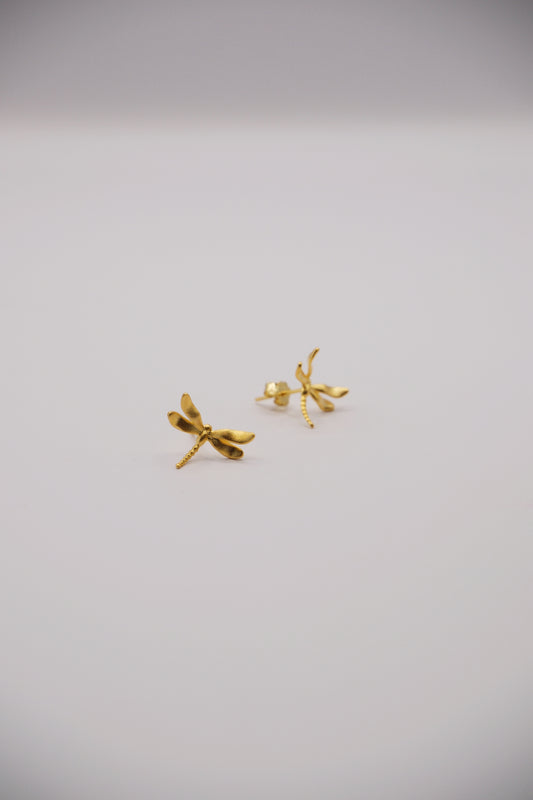 Aretes Libélula Dorada