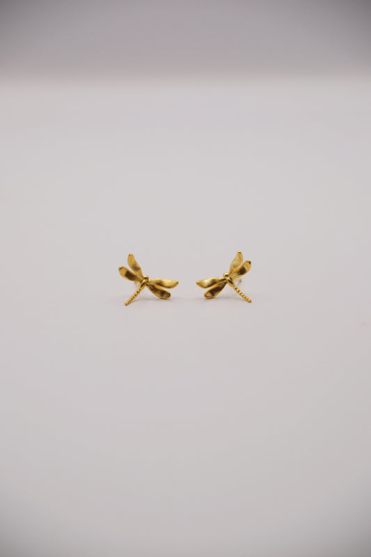 Aretes Libélula Dorada