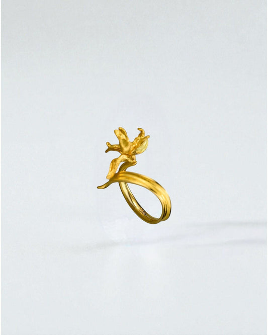 Anillo Flor Esculpida