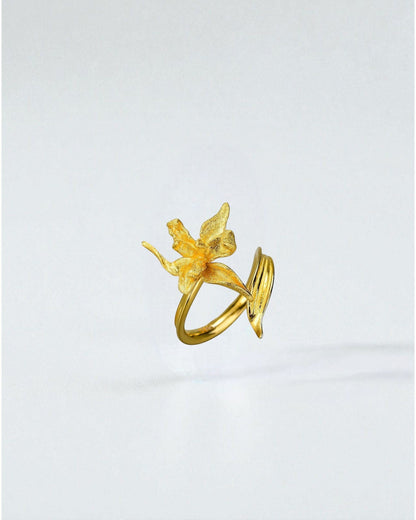 Anillo Flor Esculpida
