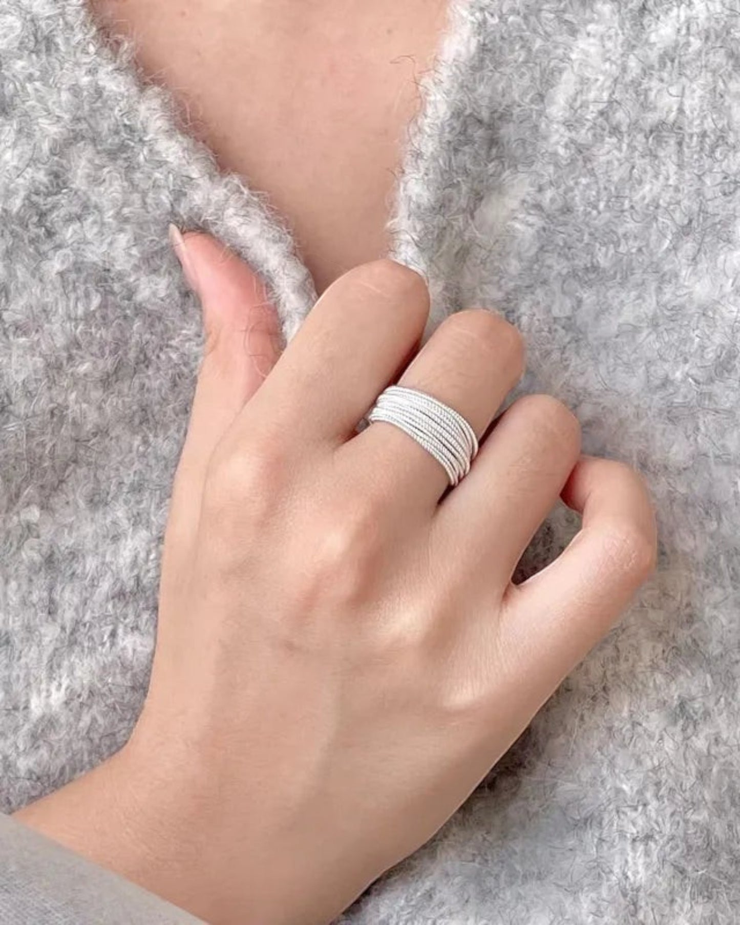 Anillo Líneas de Plata