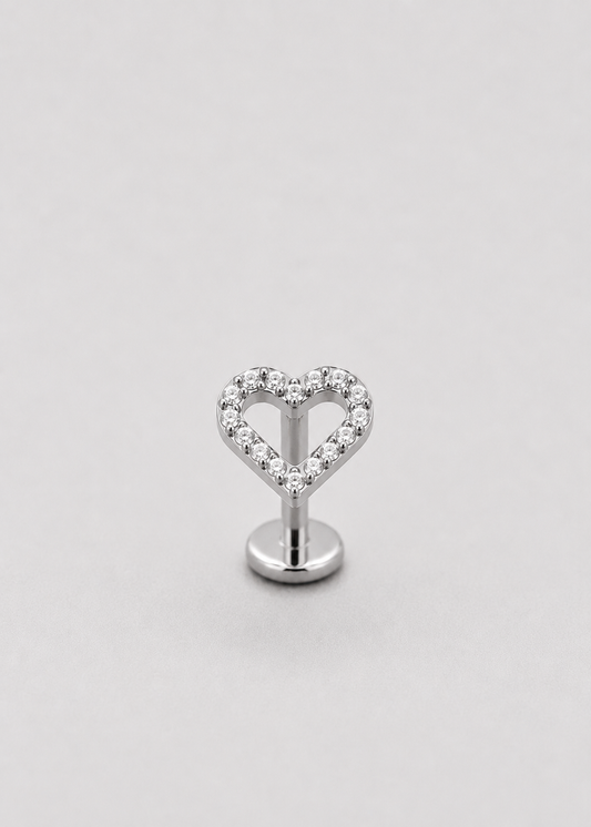 Stud Corazón Brillo