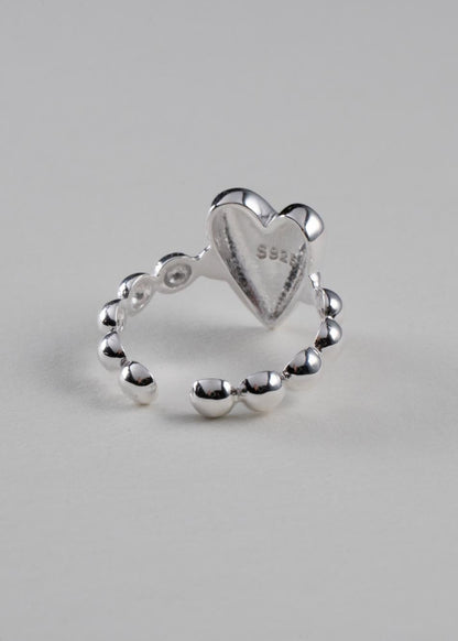 Anillo Corazón de Plata