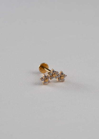 Stud Triple Flor con Zr
