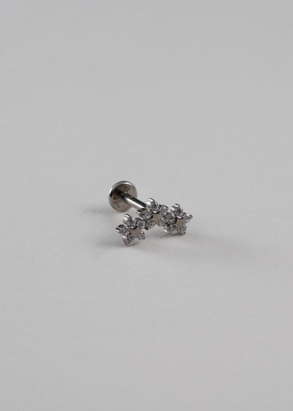 Stud Triple Flor con Zr