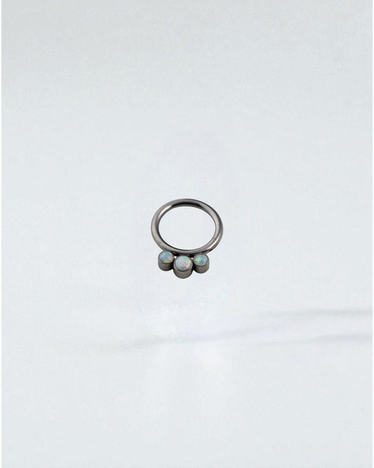 Clicker Ring Opalo Blanco