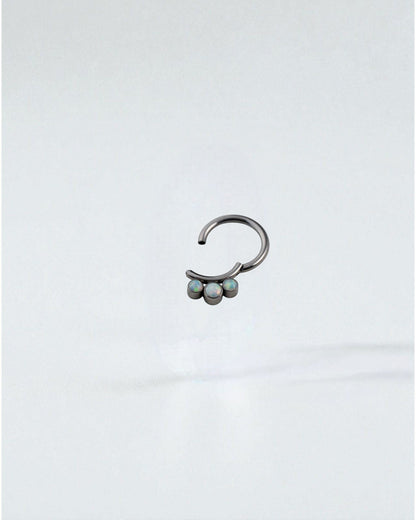 Clicker Ring Opalo Blanco