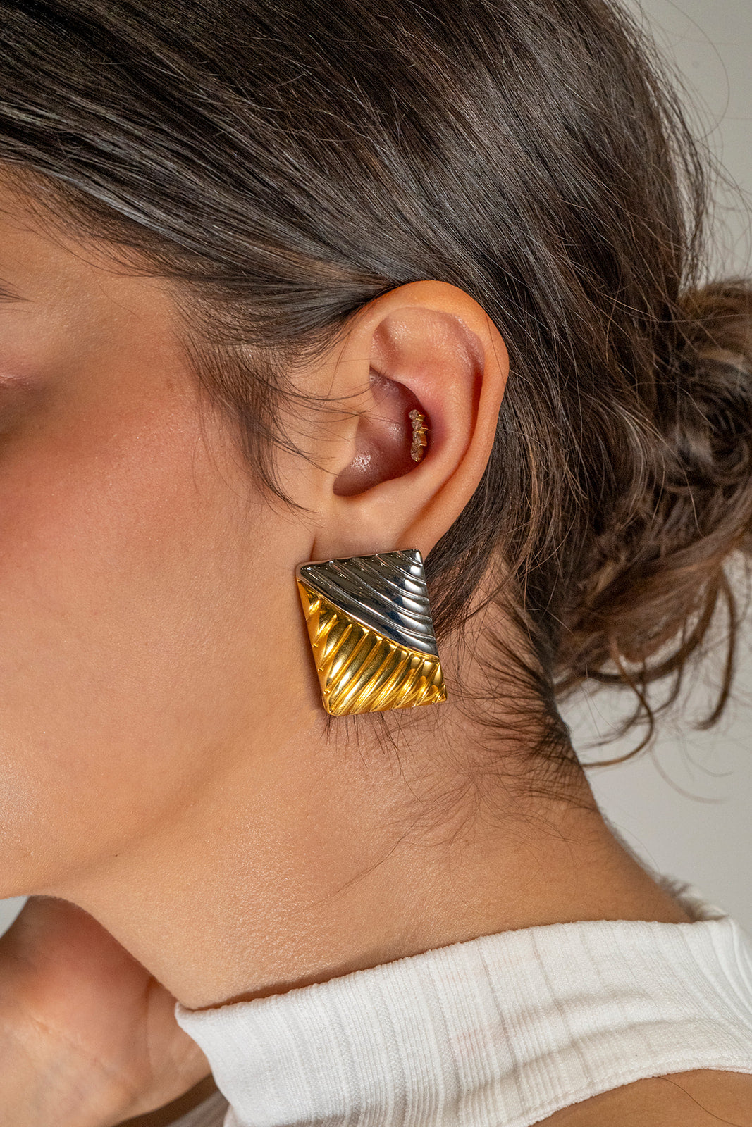 Aretes Geometricos Bicolor