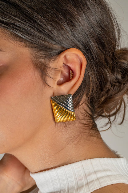 Aretes Geometricos Bicolor