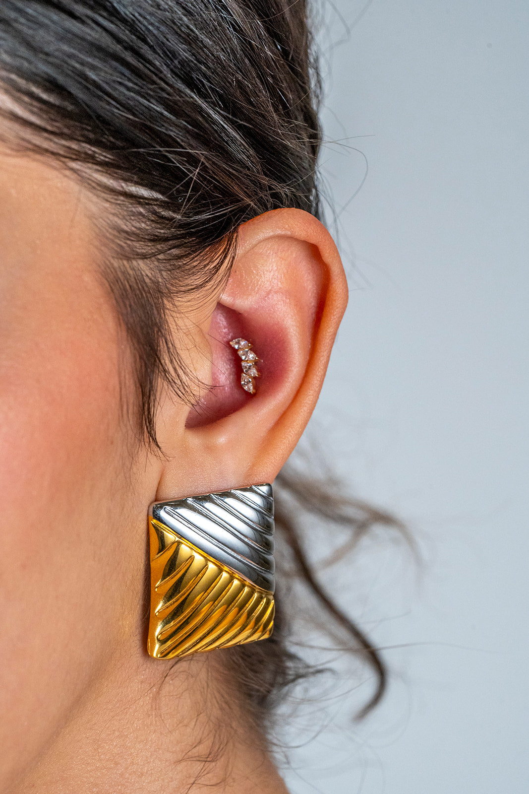 Aretes Geometricos Bicolor