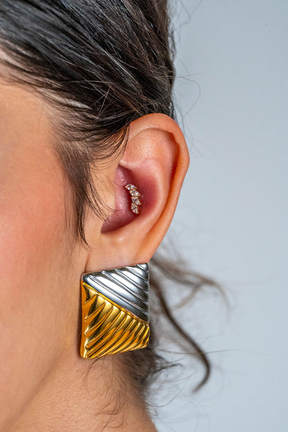 Aretes Geometricos Bicolor