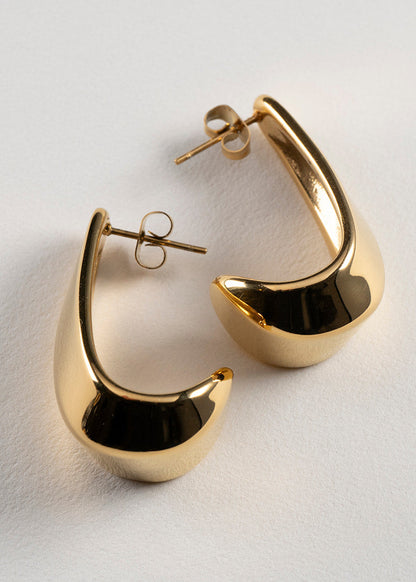 Aretes Esculturales Dorados