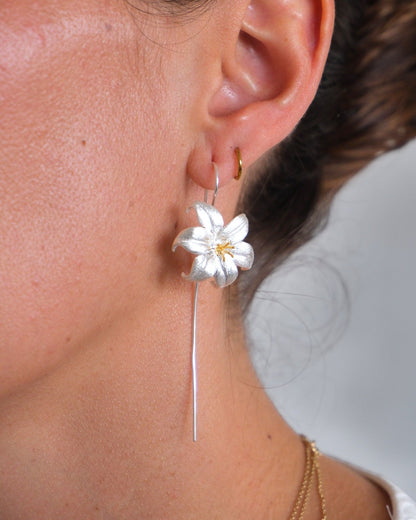 Aretes Flor de Plata