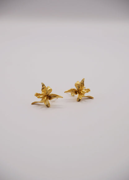 Aretes Flor Dorada