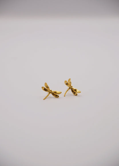 Aretes Libélula Dorada