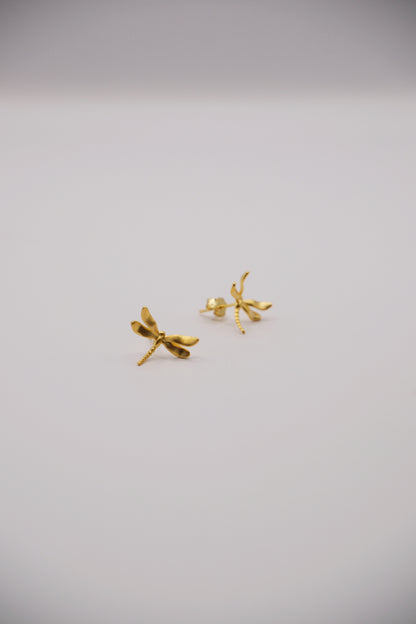Aretes Libélula Dorada