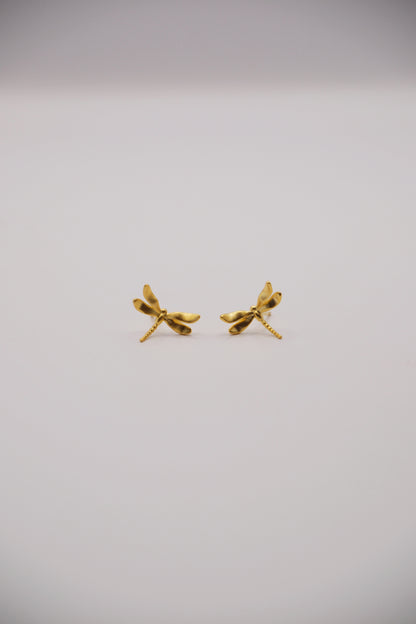 Aretes Libélula Dorada