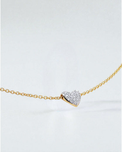 Collar corazón brillante