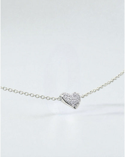 Collar corazón brillante