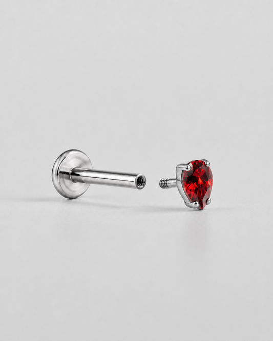 Stud Ruby Drop