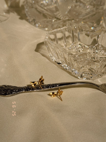 Aretes Libélula Dorada