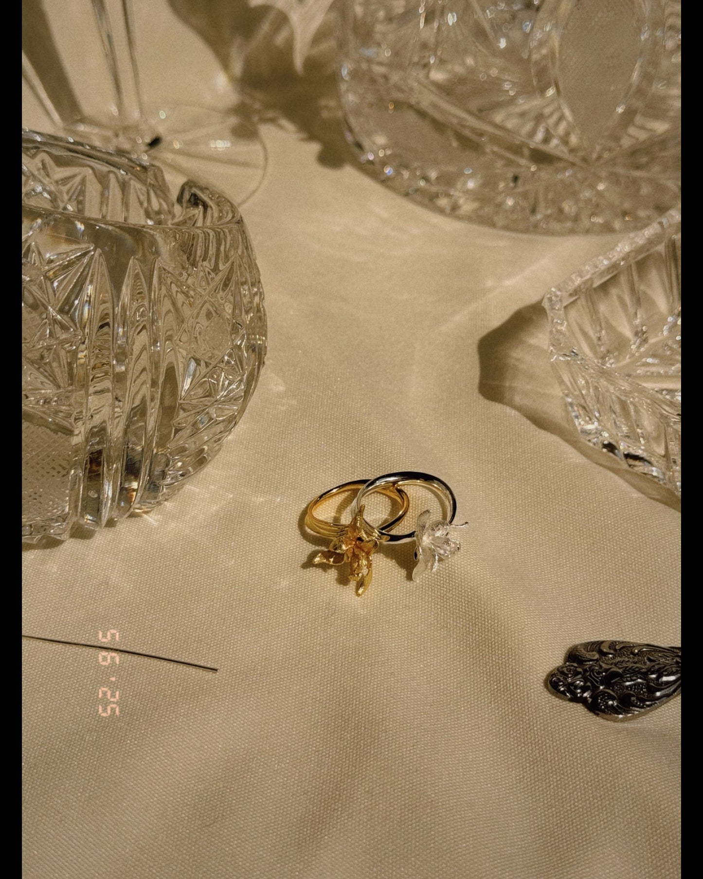 Anillo Flor Esculpida Plata